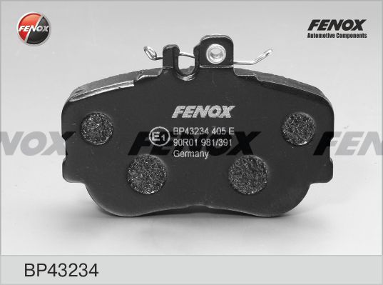 FENOX Комплект тормозных колодок, дисковый тормоз BP43234