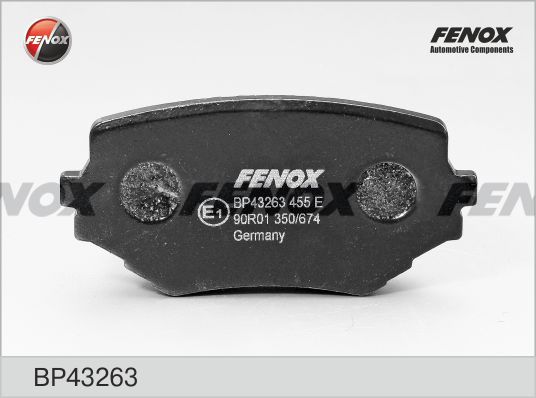 FENOX Комплект тормозных колодок, дисковый тормоз BP43263