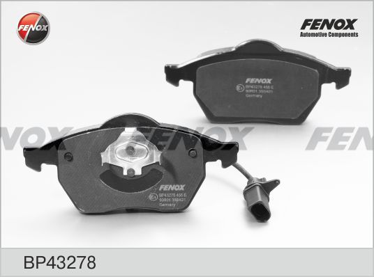 FENOX Комплект тормозных колодок, дисковый тормоз BP43278