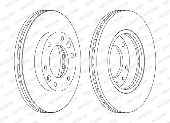 FERODO Тормозной диск DDF1612C