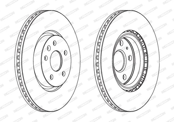 FERODO Тормозной диск DDF1723C