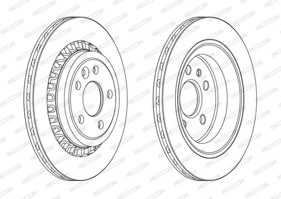 FERODO Тормозной диск DDF1802C