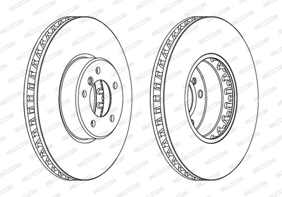 FERODO Тормозной диск DDF1867C