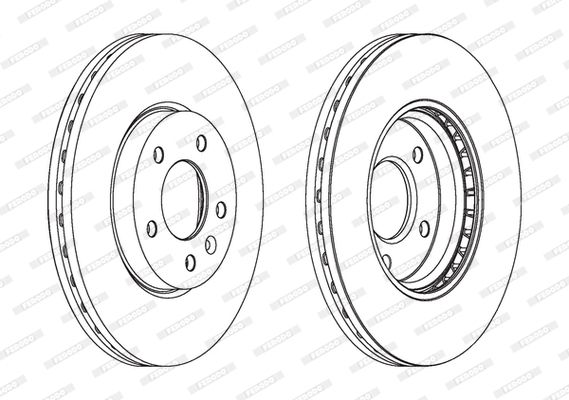 FERODO Тормозной диск DDF1870C