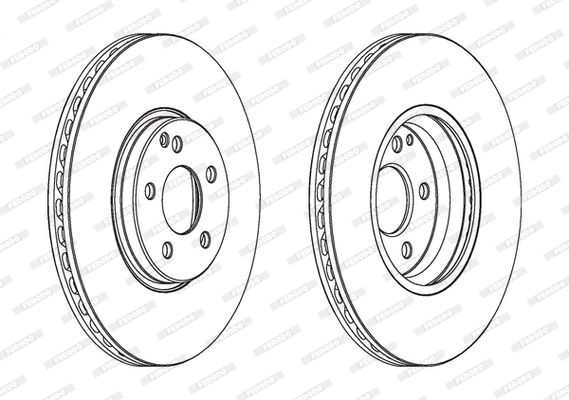 FERODO Тормозной диск DDF1908C-1
