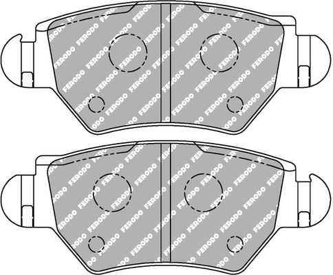 FERODO Piduriklotsi komplekt,ketaspidur FDS1294