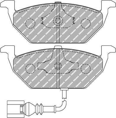 FERODO Комплект тормозных колодок, дисковый тормоз FDS1398