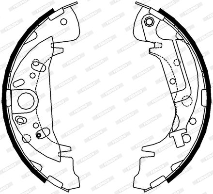 FERODO Piduriklotside komplekt FSB608