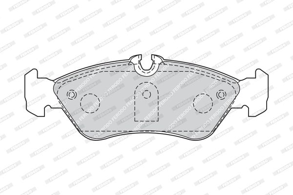 FERODO Комплект тормозных колодок, дисковый тормоз FVR1876