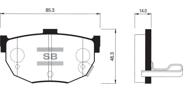 FI.BA Комплект тормозных колодок, дисковый тормоз FBP1062