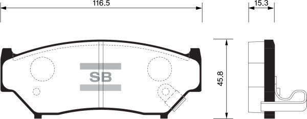 FI.BA Комплект тормозных колодок, дисковый тормоз FBP1584