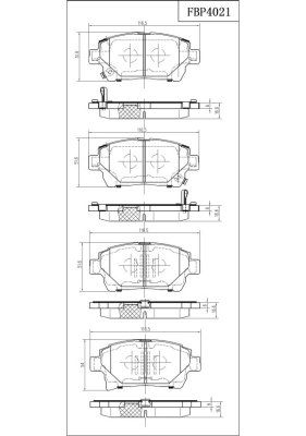 FI.BA Комплект тормозных колодок, дисковый тормоз FBP4021