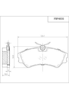 FI.BA Комплект тормозных колодок, дисковый тормоз FBP4035