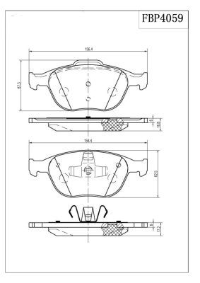 FI.BA Комплект тормозных колодок, дисковый тормоз FBP4059
