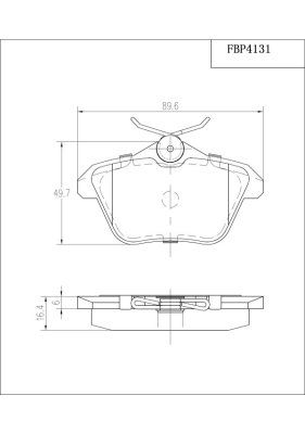 FI.BA Комплект тормозных колодок, дисковый тормоз FBP4131