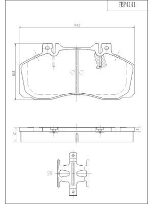 FI.BA Комплект тормозных колодок, дисковый тормоз FBP4141