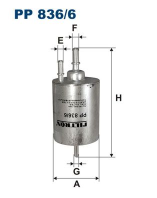 FILTRON Топливный фильтр PP 836/6