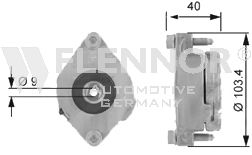 FLENNOR Натяжной ролик, поликлиновой ремень FA99010