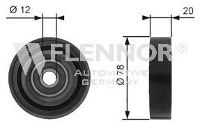 FLENNOR Натяжной ролик, поликлиновой ремень FS99401