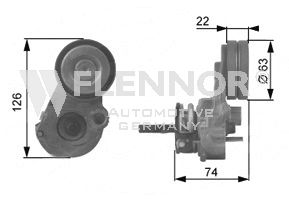 FLENNOR Натяжной ролик, поликлиновой ремень FS99475