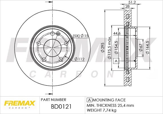 FREMAX Тормозной диск BD-0121