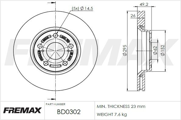 FREMAX Piduriketas BD-0302