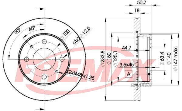 FREMAX Тормозной диск BD-0550