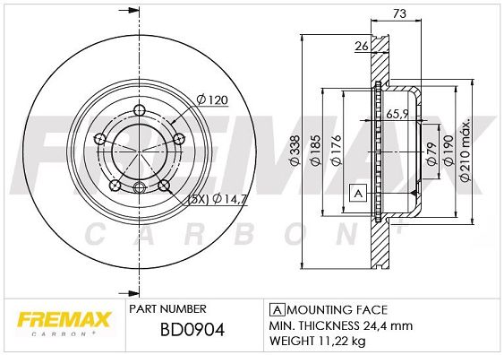 FREMAX Тормозной диск BD-0904