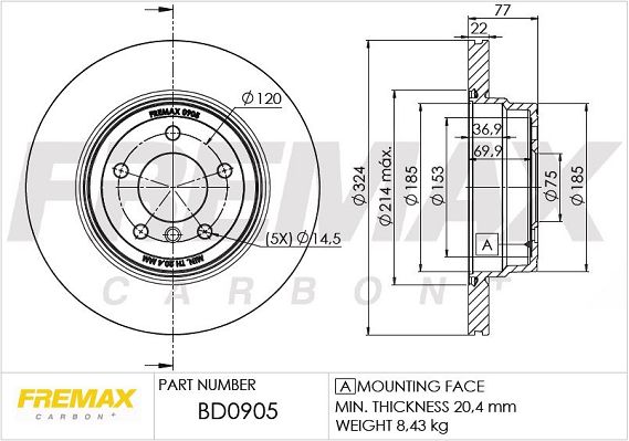 FREMAX Тормозной диск BD-0905