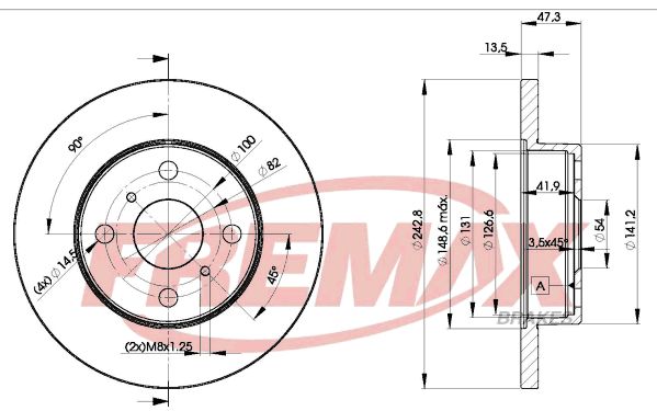 FREMAX Тормозной диск BD-1216