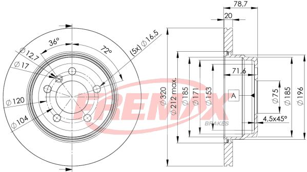 FREMAX Тормозной диск BD-1970