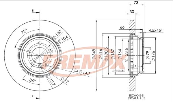 FREMAX Тормозной диск BD-1973