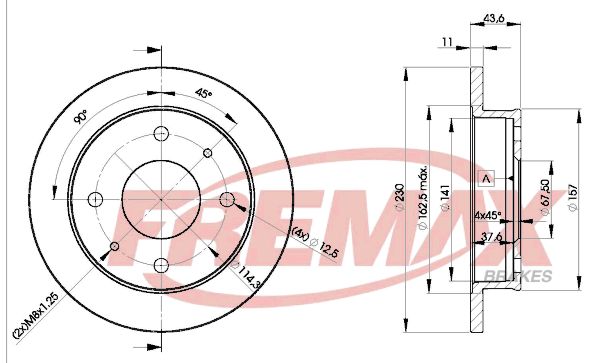 FREMAX Тормозной диск BD-2000