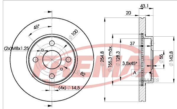 FREMAX Тормозной диск BD-2040