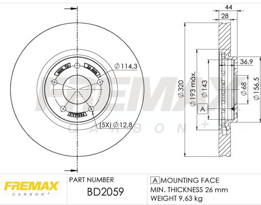 FREMAX Тормозной диск BD-2059