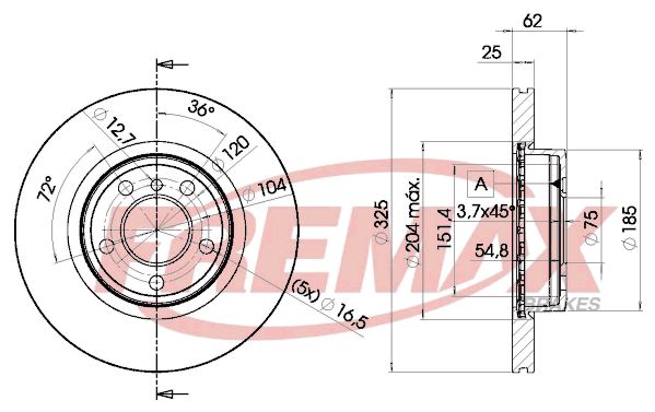 FREMAX Тормозной диск BD-2217