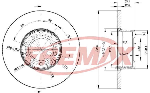 FREMAX Тормозной диск BD-2780