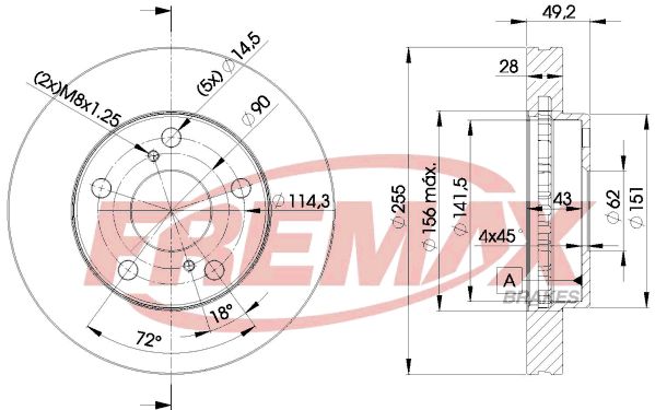 FREMAX Тормозной диск BD-3302