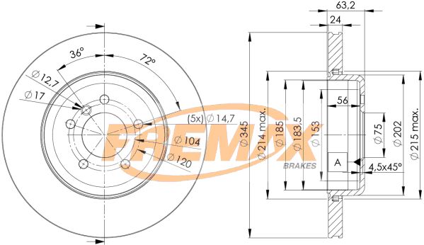 FREMAX Тормозной диск BD-3403