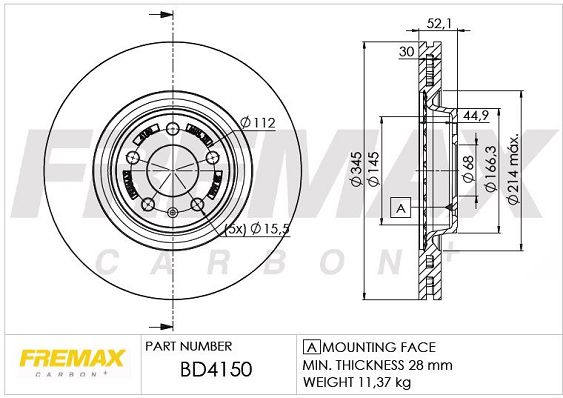 FREMAX Тормозной диск BD-4150