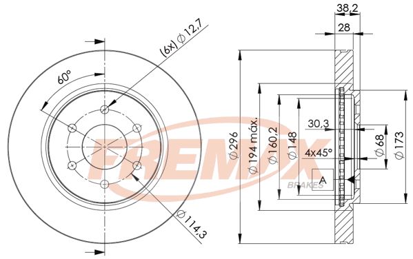 FREMAX Тормозной диск BD-4200