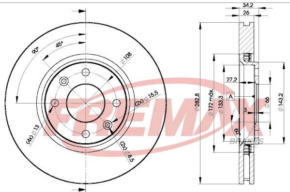 FREMAX Тормозной диск BD-4752