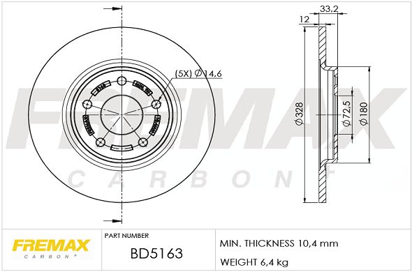 FREMAX Тормозной диск BD-5163