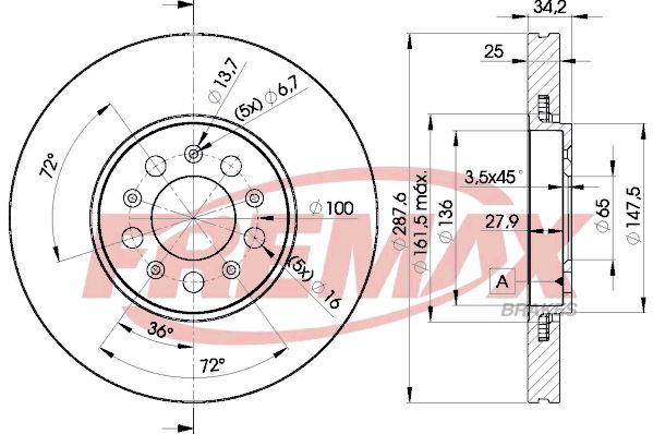 FREMAX Тормозной диск BD-5604