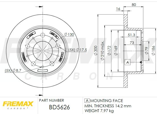 FREMAX Тормозной диск BD-5626