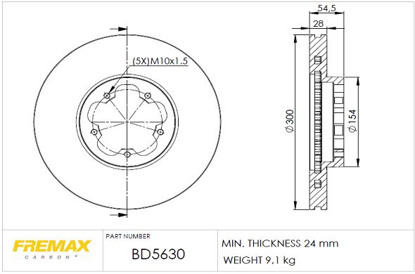FREMAX Тормозной диск BD-5630