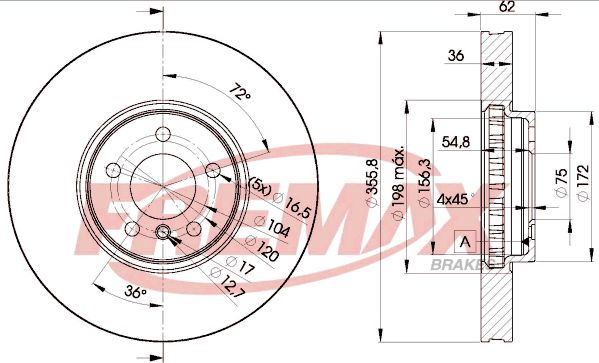 FREMAX Тормозной диск BD-5684