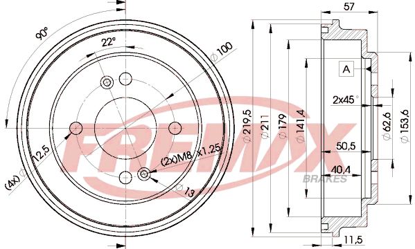 FREMAX Тормозной барабан BD-5841