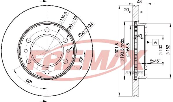 FREMAX Тормозной диск BD-6004