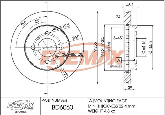 FREMAX Тормозной диск BD-6060